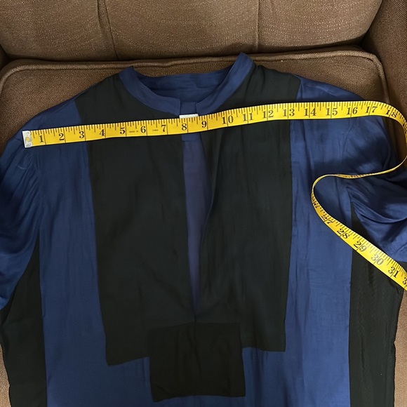 Dries Van Noten Blue and Black Long Sleeves Shirt size 36 - Picture 9 of 10